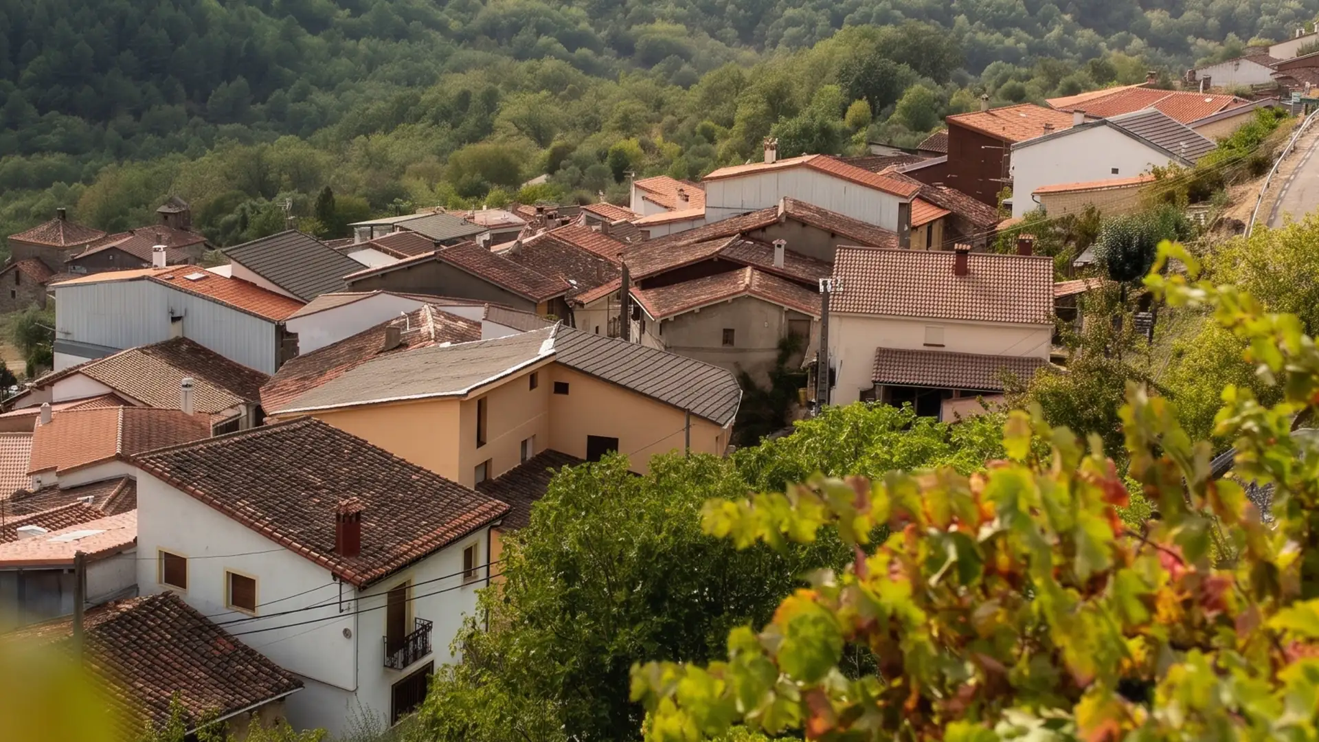 paisaje pueblo montanias casas del conde malahierba